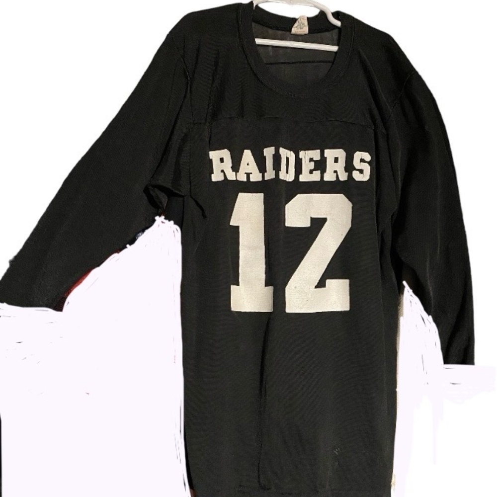 Vintage Oakland Raiders Ken Stabler "The Snake" #12 Football Kids Jersey L 14-16